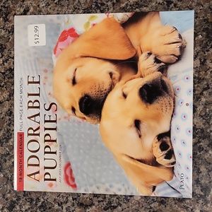 adorable puppies full page each month 18 month calendar new sealed July 2023-Dec